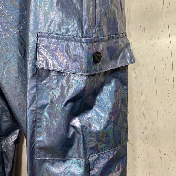 Victorias Secret VSX Sport Cargo Shine Jogger Track Pants Teal Blue - Picture 15 of 16